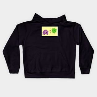 BACTERY VERSUS VIRUS Kids Hoodie